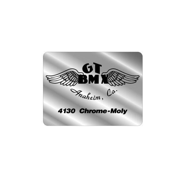 GT - Anaheim - chrome headtube decal - Old school bmx - Bmx Products AU