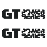 GT bmx - POWER SERIES crank die cut BLACK decals - Old school bmx - Bmx Products AU