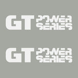 GT bmx - POWER SERIES crank die cut WHITE decals - Old school bmx - Bmx Products AU