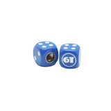 GT - Dice Tire Valve Caps (Pair) - Blue - old school bmx - Bmx Products AU