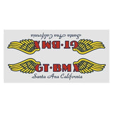 GT - Santa Ana chrome decal set - Old school bmx - Bmx Products AU