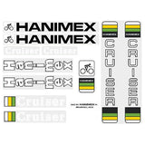 Hanimex - Cruiser - bmx decal set - old school bmx - Bmx Products AU