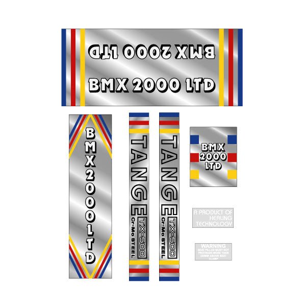 Healing - BMX2000 chrome decal set - old school bmx - Bmx Products AU