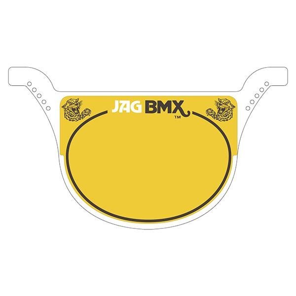 Jag race plate WHITE - Old School BMX - Bmx Products AU