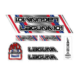 Laguna - 101 - Black on chrome decal set - old school bmx - Bmx Products AU