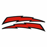 Lightning Bolt - Red Black - Seat decal set - Old school bmx - Bmx Products AU