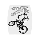 Littlejohn Murphy Inc - BLACK on clear - head tube Decal - old school bmx - Bmx Products AU