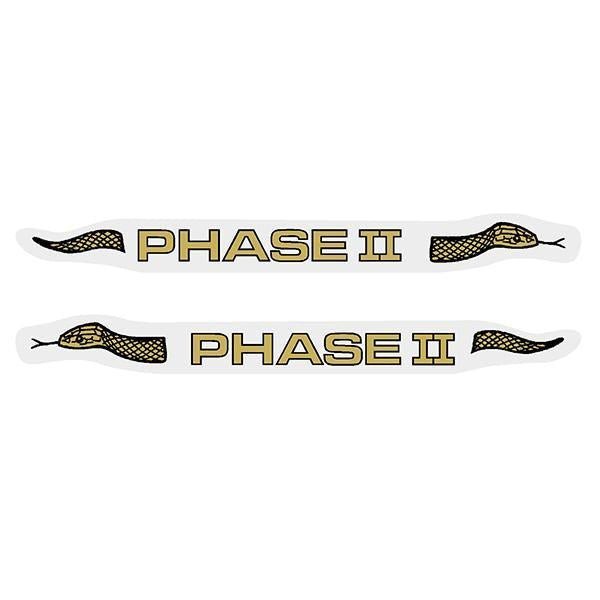 Madison - Chain stay decals - PHASE II - BLACK over SHINEY GOLD - old school bmx - Bmx Products AU