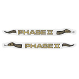 Madison - Chain stay decals - PHASE II - BLACK over SHINEY GOLD - old school bmx - Bmx Products AU