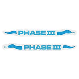 Madison - Chain stay decals - PHASE III - MID BLUE over LIGHT BLUE - old school bmx - Bmx Products AU