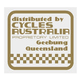 Madison - Distributed by CYCLES AUSTRALIA decal - GOLD - old school bmx - Bmx Products AU