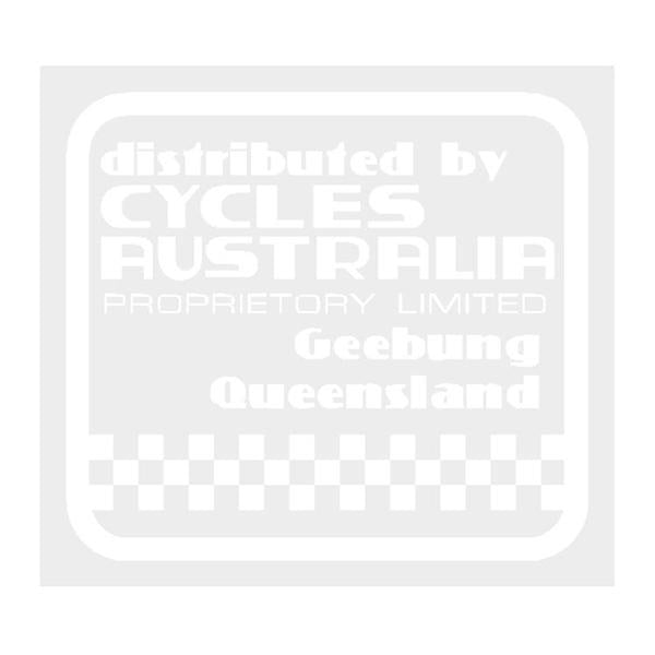 Madison - Distributed by CYCLES AUSTRALIA decal - WHITE - old school bmx - Bmx Products AU