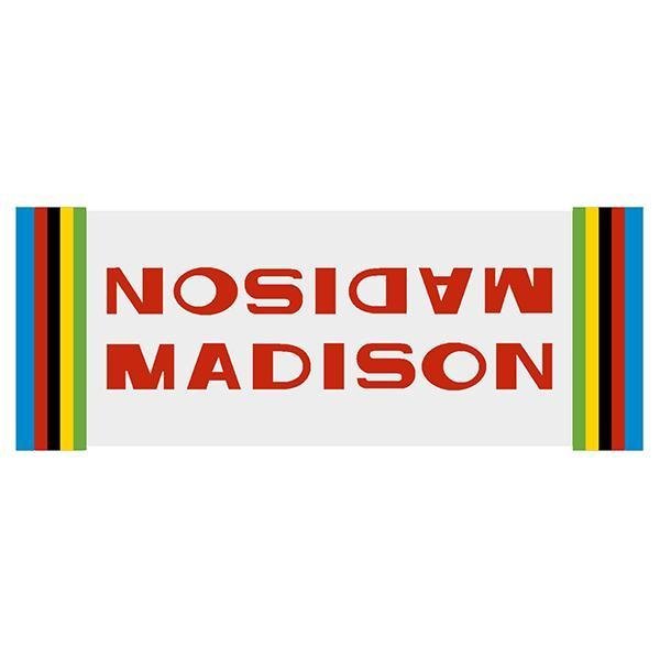 Madison - Down tube decal - Gen2 RED lettering - old school bmx - Bmx Products AU