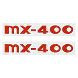 Madison - Fork decals - MX - 400 RED with WHITE outline - old school bmx - Bmx Products AU