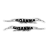 Madison - Goanna - Top tube decals - BLACK - old school bmx - Bmx Products AU