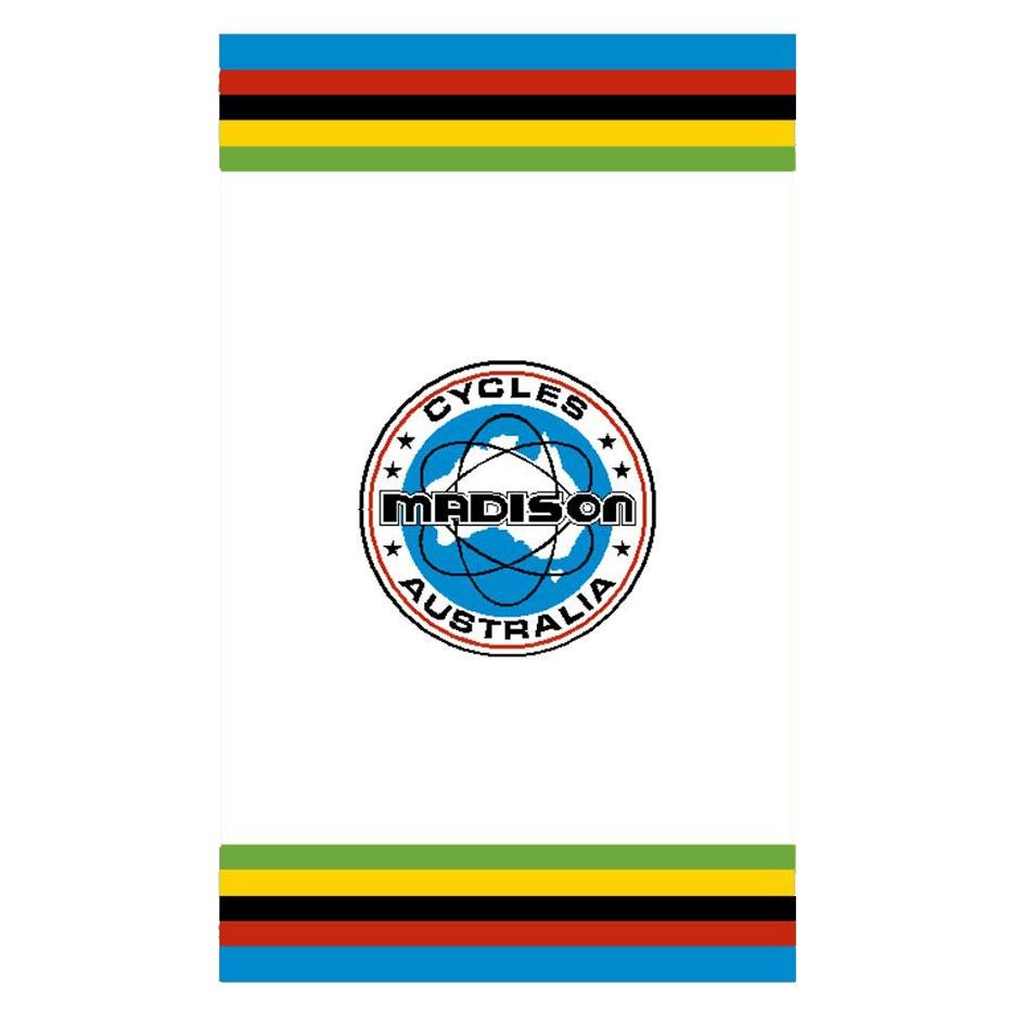 Madison - Seat tube decal - ATOM GEN1 - LONG - WHITE - old school bmx - Bmx Products AU