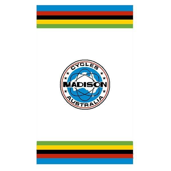 Madison - Seat tube decal - ATOM GEN2 - LONG - WHITE - old school bmx - Bmx Products AU