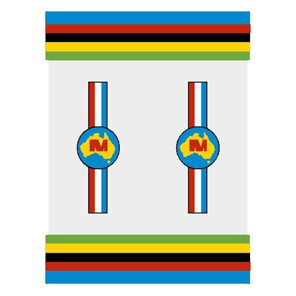 Madison - Seat tube decal - AUSTRALIA 2 STRIPE - CLEAR - old school bmx - Bmx Products AU