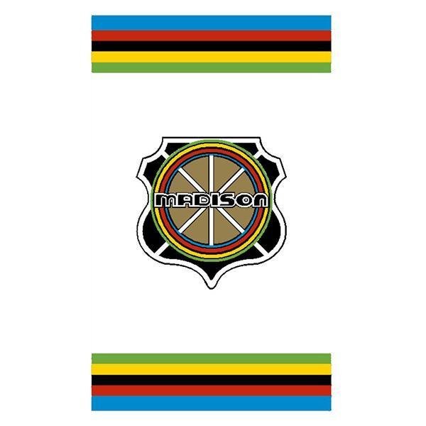 Madison - Seat tube decal - SHIELD - LONG - WHITE - old school bmx - Bmx Products AU