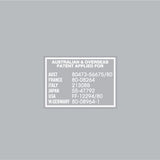 Madison - T CRUISER Patent Seat tube decal - WHITE on CLEAR - old school bmx - Bmx Products AU