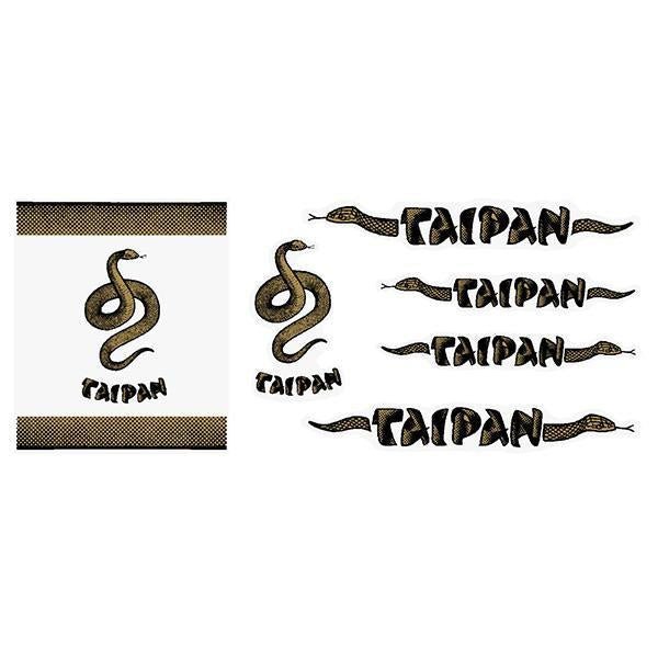 Madison - TAIPAN - BLACK over GOLD decal set - old school bmx - Bmx Products AU
