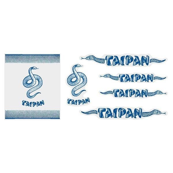 Madison - TAIPAN - BLUE over WHITE decal set - old school bmx - Bmx Products AU
