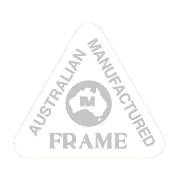 Madison - Top tube decal - Australian manufactured frame - WHITE - old school bmx - Bmx Products AU