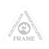 Madison - Top tube decal - Australian manufactured frame - WHITE - old school bmx - Bmx Products AU