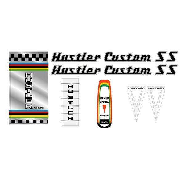 Master Sports - Custom SS HUSTLER decal set - old school bmx - Bmx Products AU