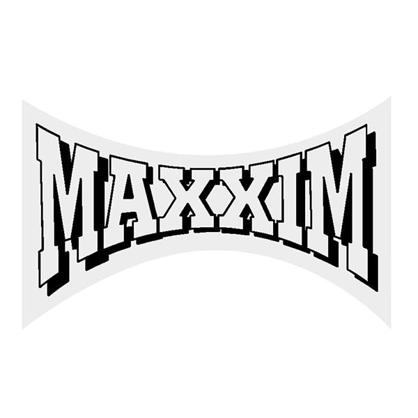 Maxxim - Logo concave black decal - Old school bmx - Bmx Products AU