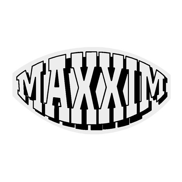 Maxxim - Logo convex black decal - Old school bmx - Bmx Products AU
