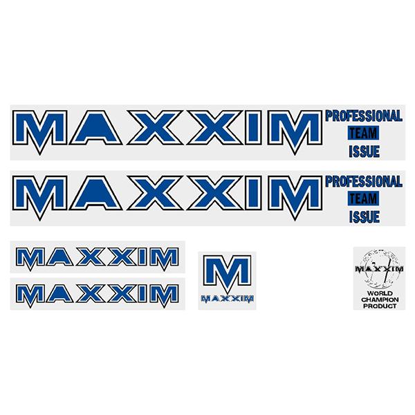 Maxxim - PTI - Dark blue and black outline Large decal set - Old school bmx - Bmx Products AU