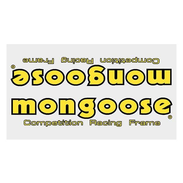 Mongoose - 1983 - 85 YELLOW downtube Decal - Old school bmx - Bmx Products AU