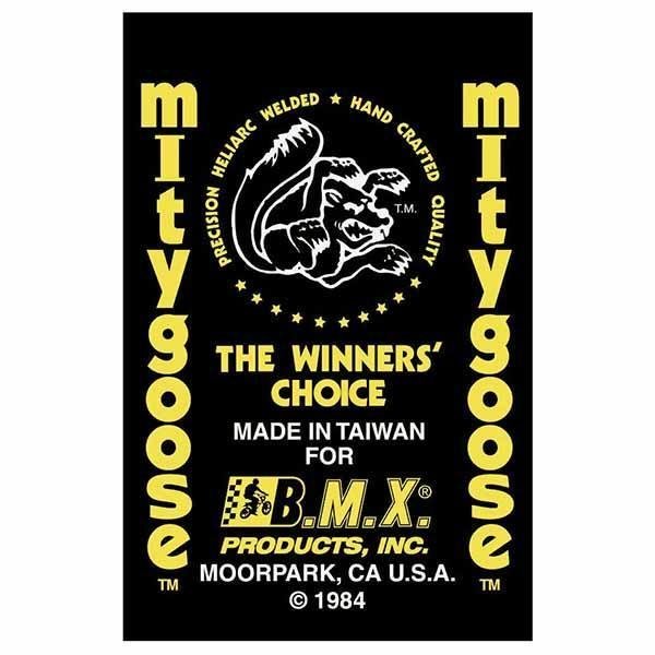Mongoose - 1984 Mitygoose "Yellow Taiwan" Decal set - Old school bmx - Bmx Products AU