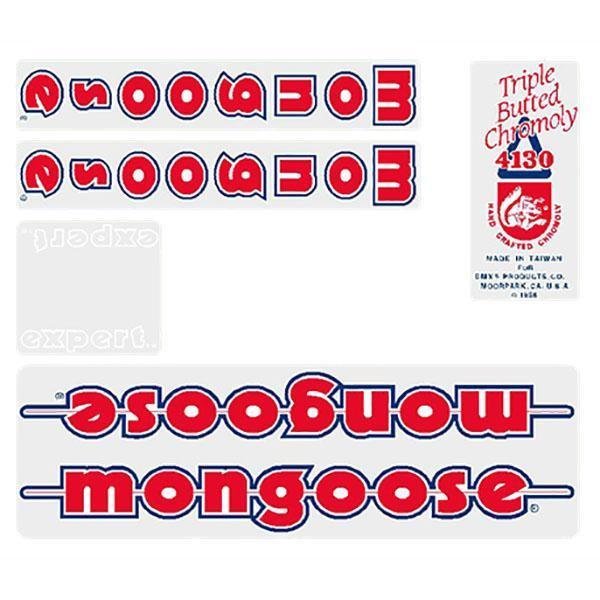 Mongoose - 1985 - 86 Expert Decal set - Old school bmx - Bmx Products AU