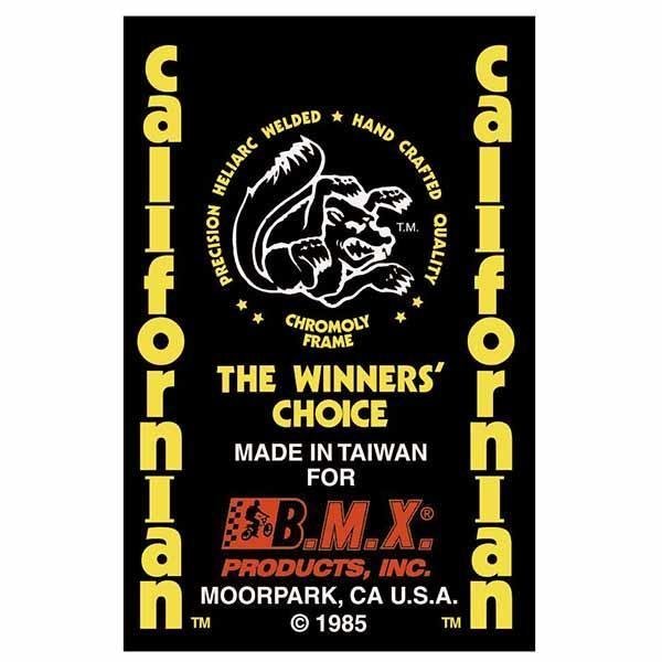 Mongoose - 1985 Californian "Red Taiwan" Decal set - Old school bmx - Bmx Products AU