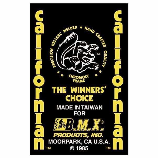 Mongoose - 1985 Californian with yellow & Taiwan seat tube decal - Old school bmx - Bmx Products AU