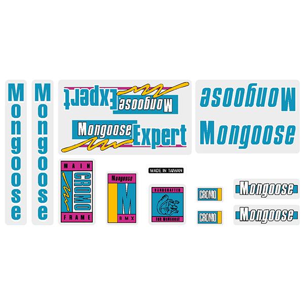 Mongoose - 1989 Expert for black frame Decal set - old school bmx - Bmx Products AU