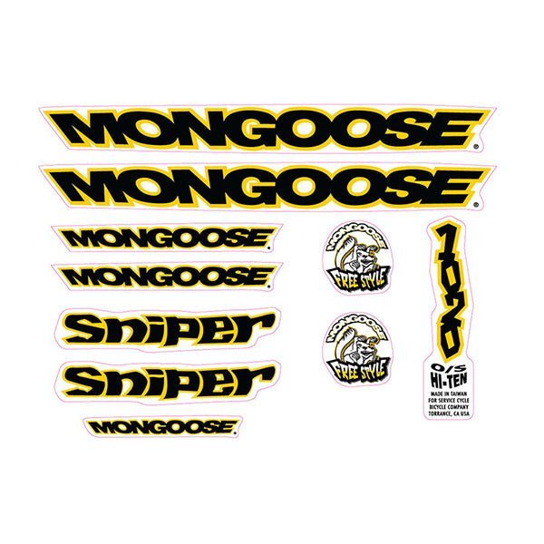 Mongoose - 1997 Sniper - Decal set - old school bmx - Bmx Products AU