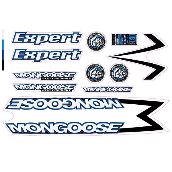 Mongoose - 1998 Expert for chrome frame - Decal set - old school bmx - Bmx Products AU