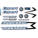 Mongoose - 1998 Expert for chrome frame - Decal set - old school bmx - Bmx Products AU