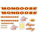 Mongoose - 1999 Sniper for Black and Chrome frames - Decal set - old school bmx - Bmx Products AU