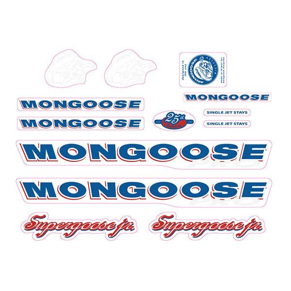 Mongoose - 1999 Supergoose Pro JR Decal set - old school bmx - Bmx Products AU