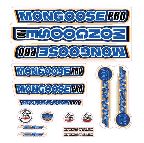 Mongoose - 2000 Motivator for Yellow frame - Decal set - old school bmx - Bmx Products AU