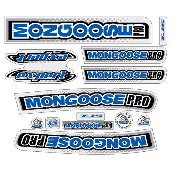 Mongoose - 2000 PRO Expert for Green frame - Decal set - old school bmx - Bmx Products AU