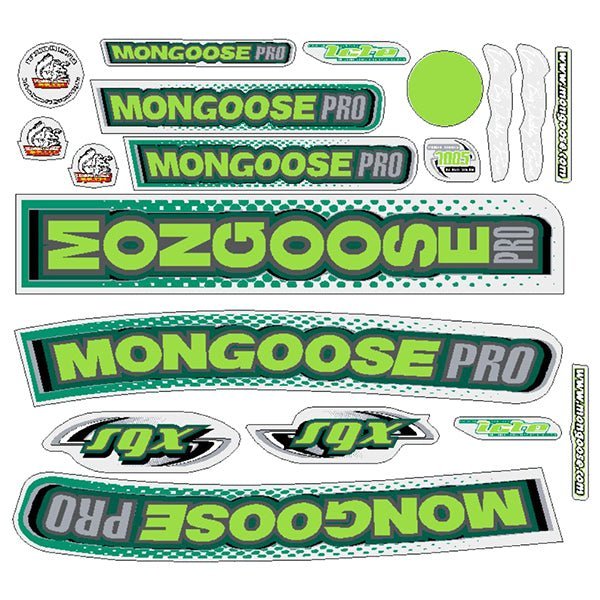 Mongoose - 2000 PRO SGX - Decal set - old school bmx - Bmx Products AU