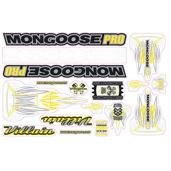 Mongoose - 2002 Villain - Decal set - old school bmx - Bmx Products AU
