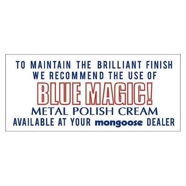 Mongoose BLUE MAGIC decal. - Old school bmx - Bmx Products AU