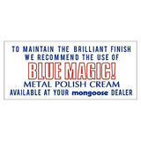 Mongoose BLUE MAGIC decal. - Old school bmx - Bmx Products AU