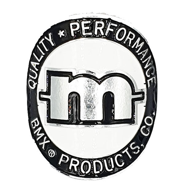 Mongoose - "BMX Products CO" Head tube badge - Black White - Old school bmx - Bmx Products AU